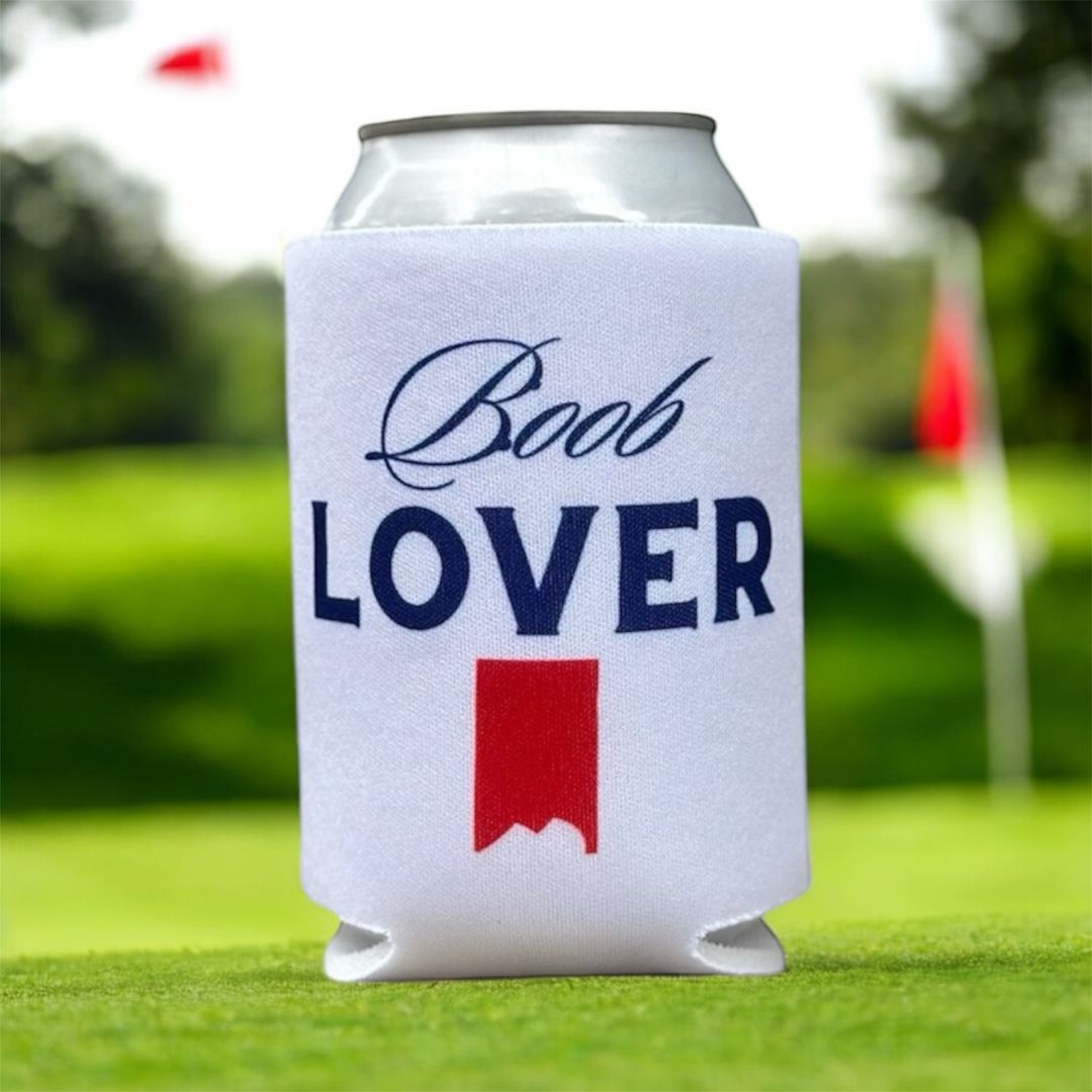 Parody of Michelob Ultra "B00B LOVER" Beer Can Cooler
