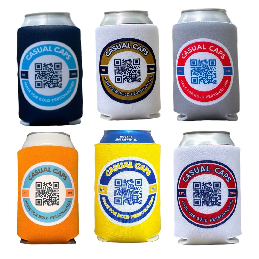 "Boobie Bundle" – Beer Can Cooler Bundle Featuring Five Versions of the "Boob Lover" Can Cooler and the "Coconut Connoisseur" Can Cooler, all for the price of 5!