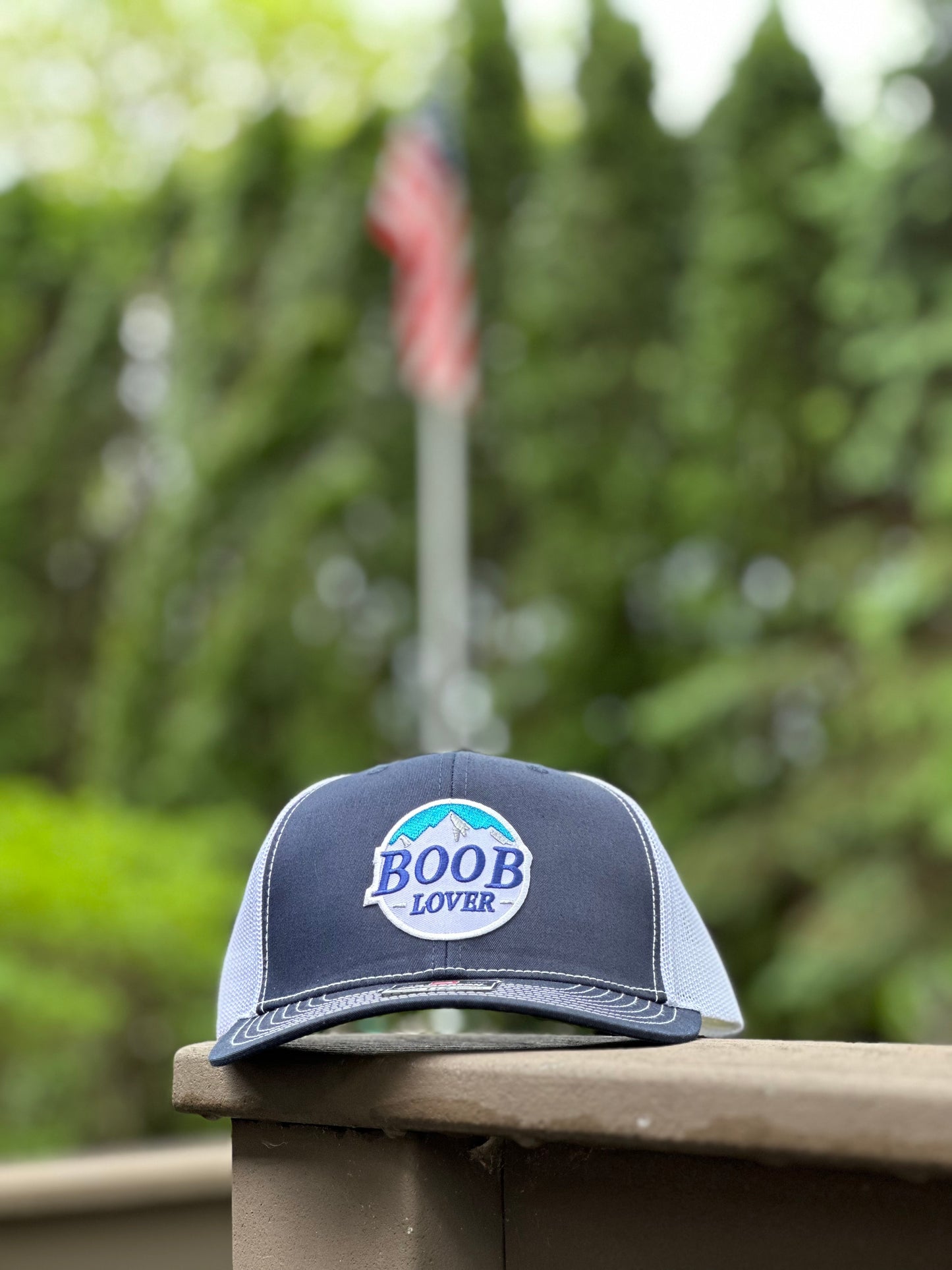 Parody of Busch Light "B00B LOVER" Trucker Hat