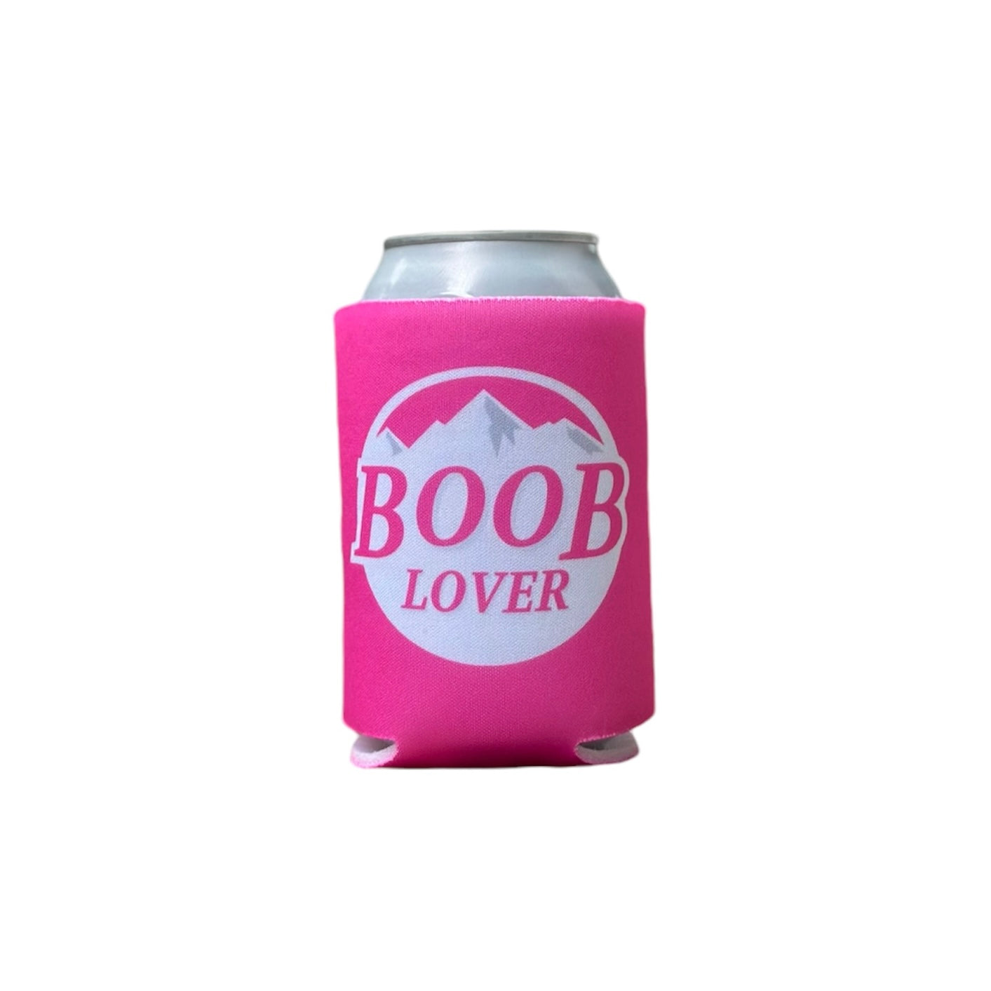 Pink Parody of Busch Light "B00B LOVER" Beer Can Cooler