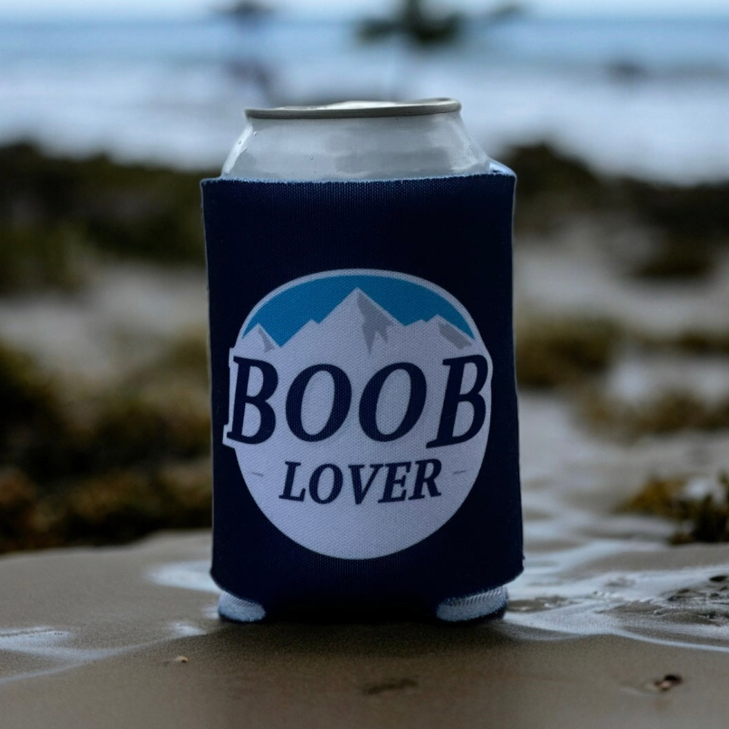 "B00B L0VER" Hat and Beer Can Cooler Bundle - Parody of Busch Light Hat and Can Cooler
